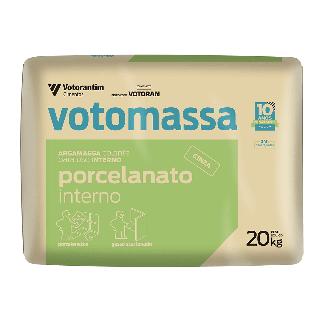 Argamassa VOTOMASSA Porcelanato interno 20Kg - VOTORAN