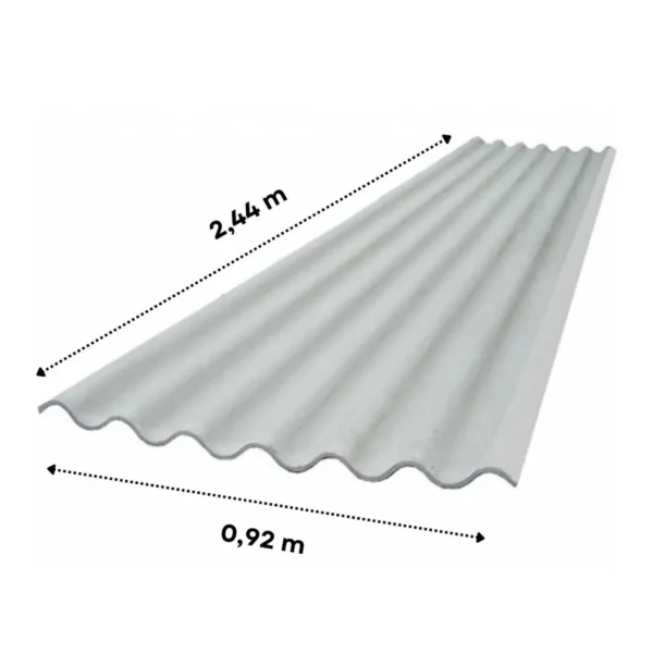 TELHA 2,44 X 0,92 5MM INFIBRA - Imagem 3