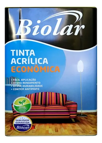 Tinta Acrílica Econômica Biolar Lata 18L (Cores)