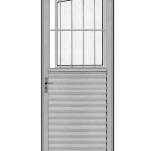 PORTA SOCIAL ALUMINIO BRILHANTE 2,10X0,80 L25