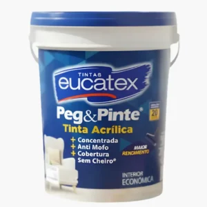 Construsilva Produto 1x1 Tinta Acrilica EucatexPegPinte Balde 20L Embalagem Economica